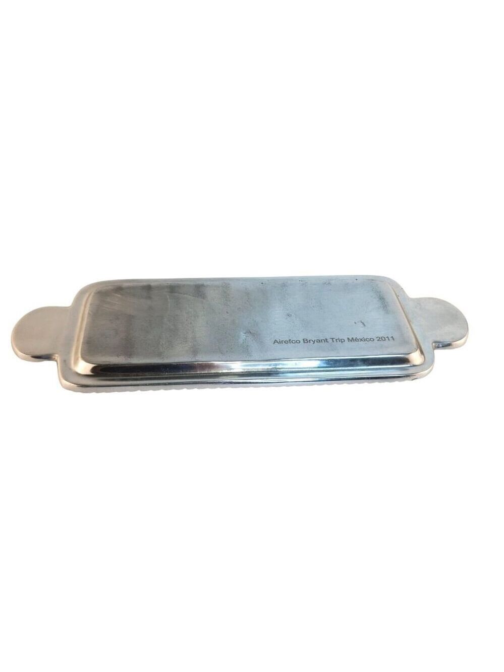 Decorative Aluminum Serving Tray With Hand-Painted Ceramic Talavar Handle Accent - Picture 9 of 11